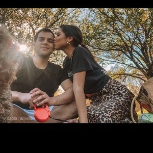 Calf-length leopard skirt